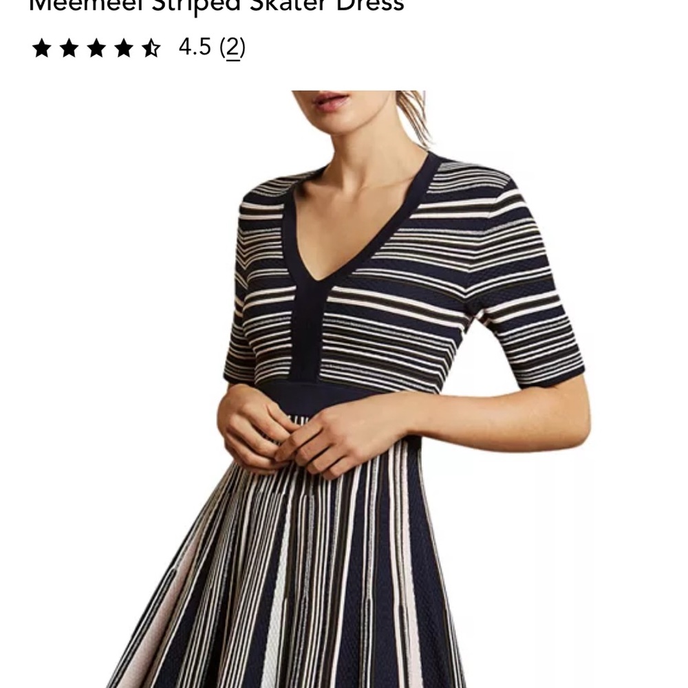 Ted Baker London Striped Dress Skater Dress